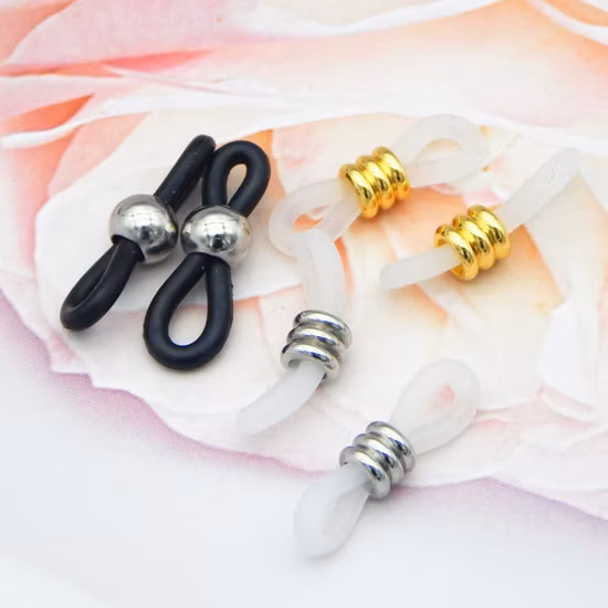 Accessori per occhiali da donna con perline tonde in acciaio inossidabile di alta qualità