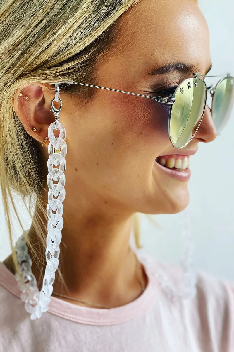 Catene per occhiali con perline Catena per occhiali da sole con perline colorate Occhiali da lettura Supporto per cinturino Cordino Cordino Accessorio per occhiali